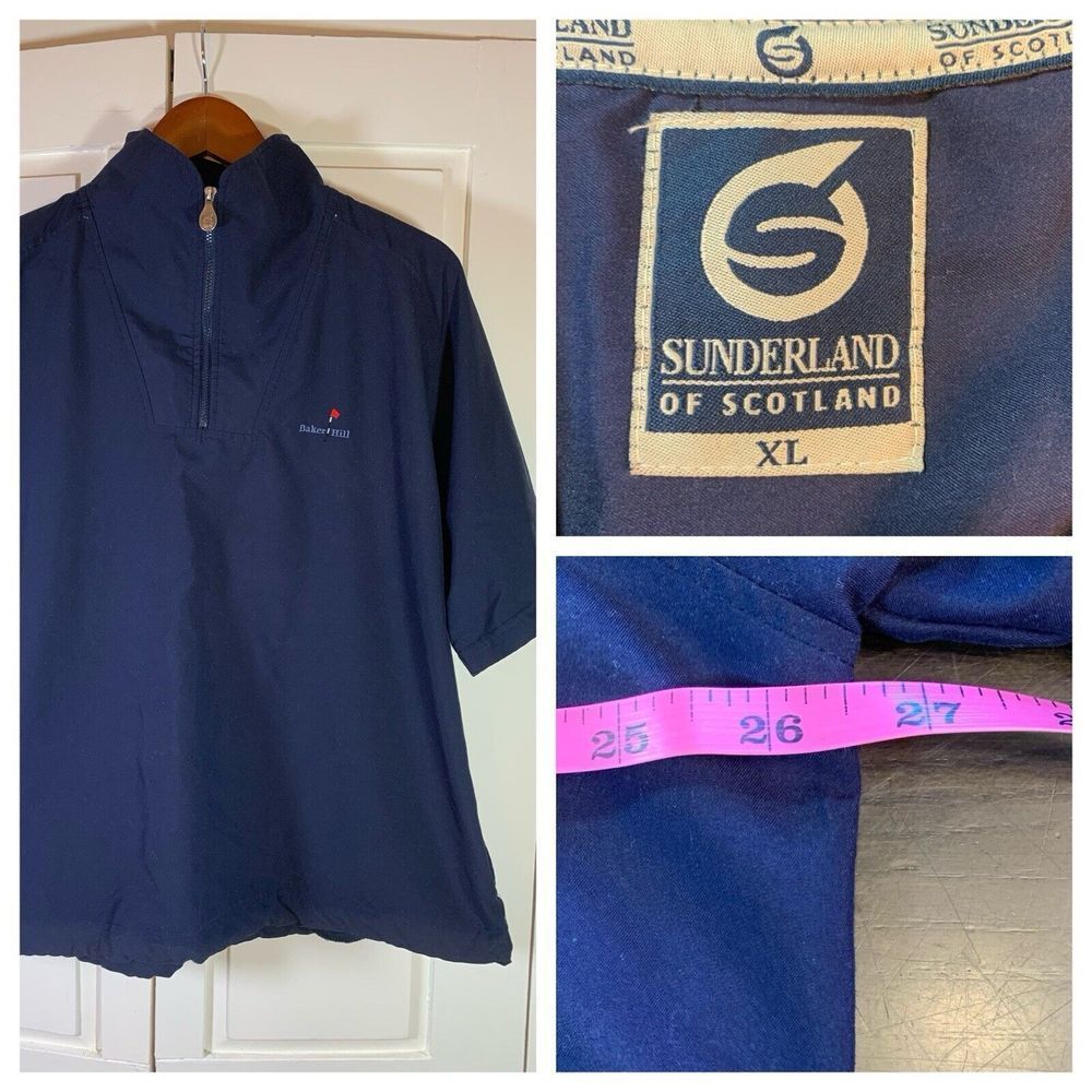 Sunderland‎ of Scotland Baker Hill Golf Jacket Mens XL Windbreaker Logo Preppy